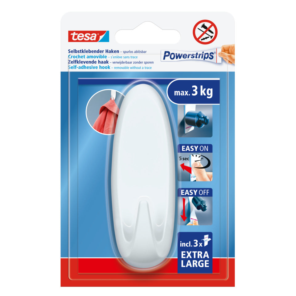 Powerstrips® Haken XL oval, 3kg, weiß TESA 59025-00000-00 TESA 59025-00000-00 XL 3kg