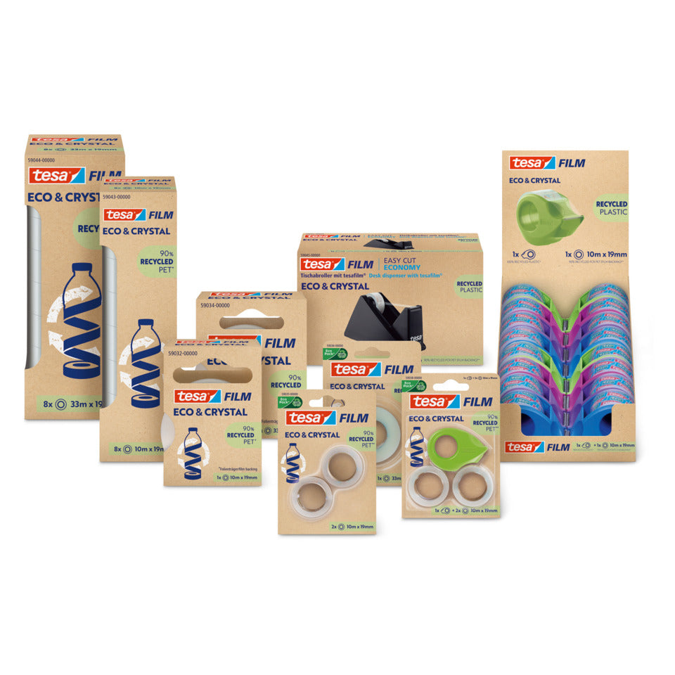 Handabroller Eco & Crystal Mini Dispenser, 1 Rolle 10mx19mm, sortiert TESA 59039-00000-00 TESA 59039-00000-00 19mm x10m Mini