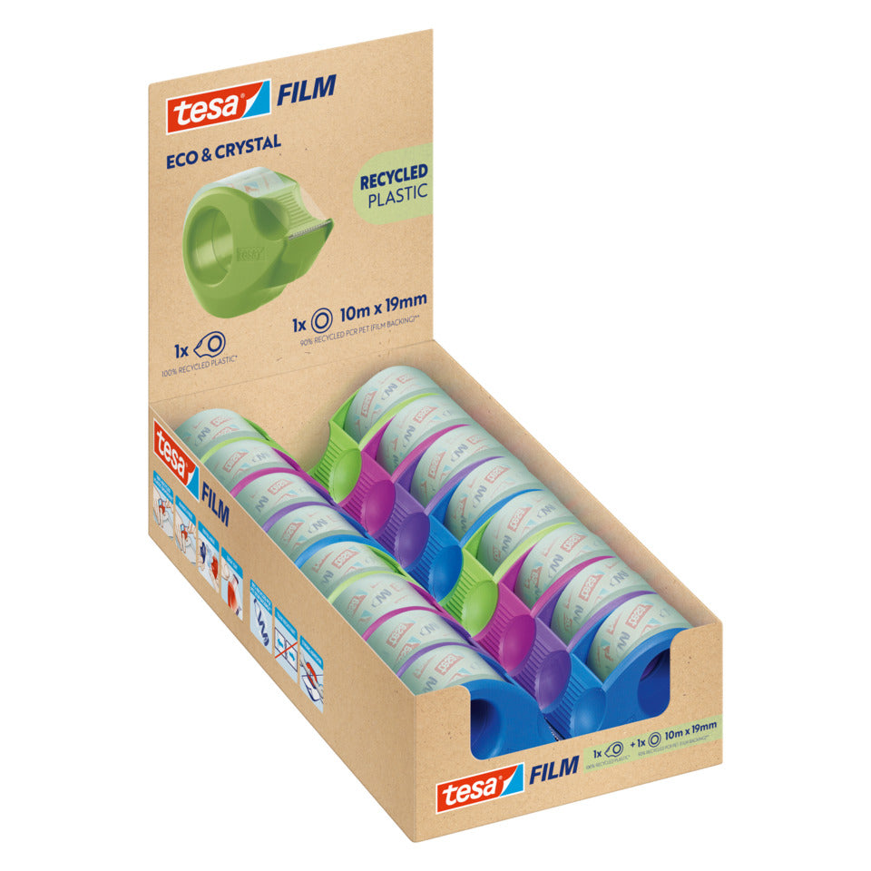 Handabroller Eco & Crystal Mini Dispenser, 1 Rolle 10mx19mm, sortiert TESA 59039-00000-00 TESA 59039-00000-00 19mm x10m Mini