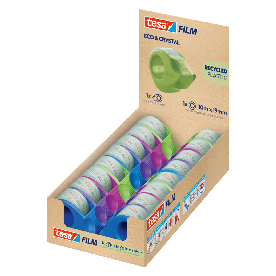 Handabroller Eco & Crystal Mini Dispenser, 1 Rolle 10mx19mm, sortiert TESA 59039-00000-00 TESA 59039-00000-00 19mm x10m Mini
