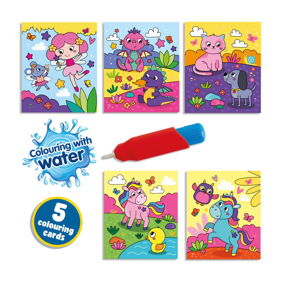 Malbuch Malen mit Wasser Fantasie inklusive Wasserstift SES CREATIVE 00133 SES Creative 00133 mit Wasserstift