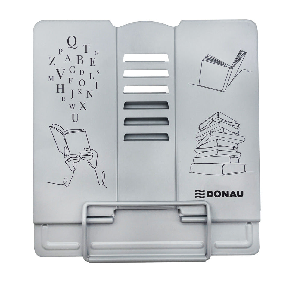Leseständer Bücher, Metall, grau DONAU 4120100-07