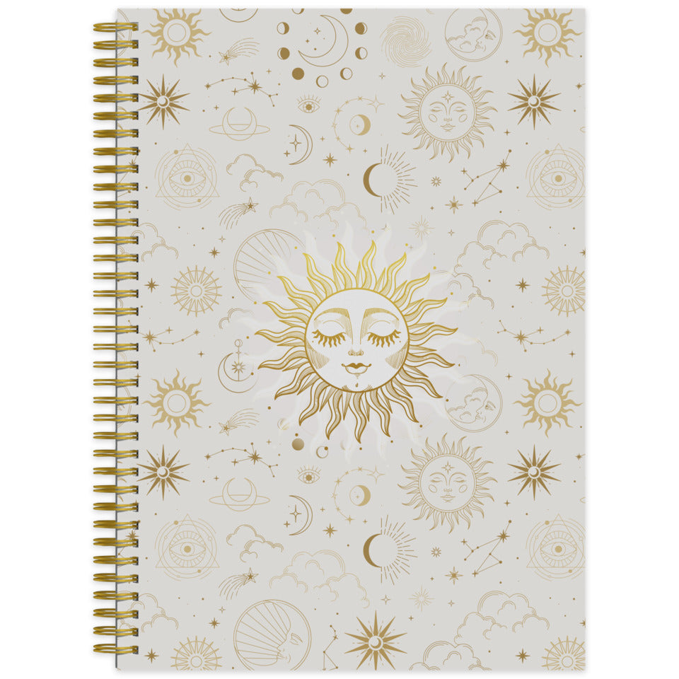 Spiral-Notizbuch Sun, A4, 70g/m², 100 Blatt, 4 Lineaturen, sortiert  ~ RNK 46831 RNK 46831 mit fbg.Rändern