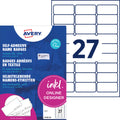 Namensetiketten, 63,5x29,6mm, 540 Stück, weiß AVERY ZWECKFORM L4784-20 ZWECKFORM L4784-20  m.Rd.540ST