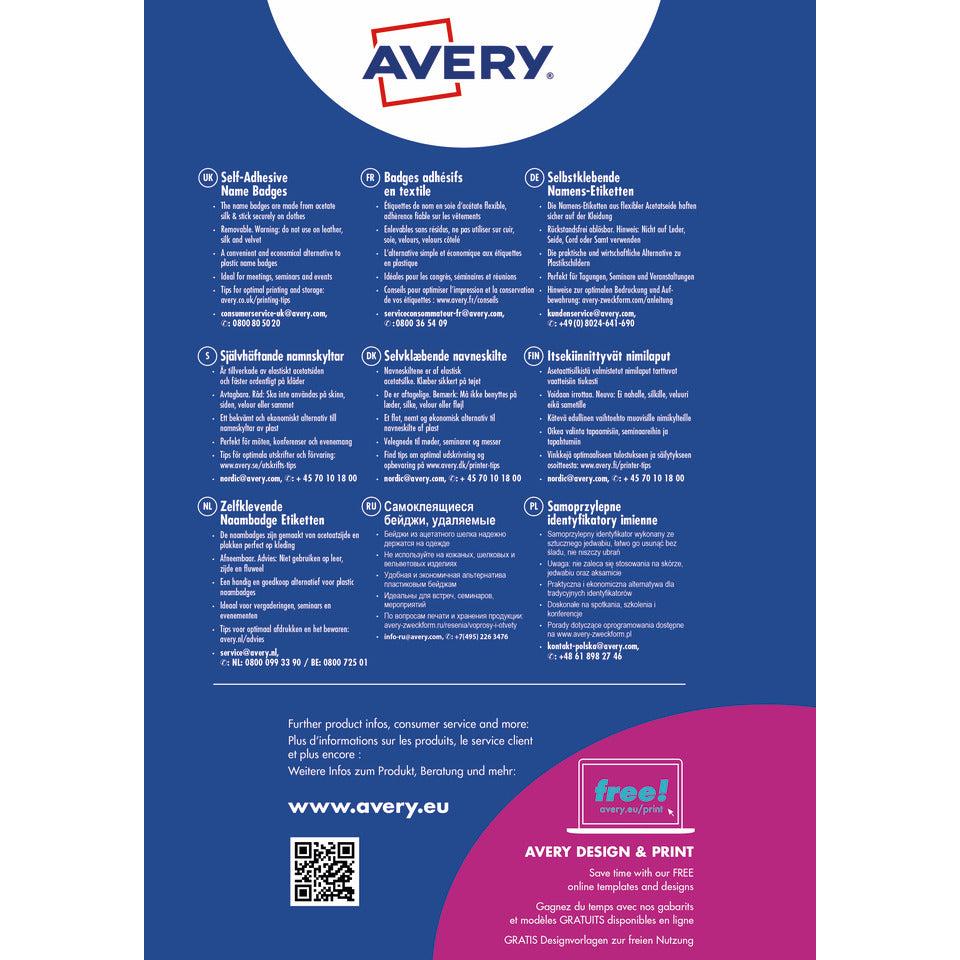 Namensetiketten, Ø65mm, 120g/m², 160 Stück, weiß AVERY ZWECKFORM L4881-20 AVERY ZWECKFORM L4881-20 rund