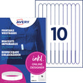 Einlassbänder, 265x18mm, 160g/m², 10 Blatt/100 Stück, weiß AVERY ZWECKFORM L4000-10