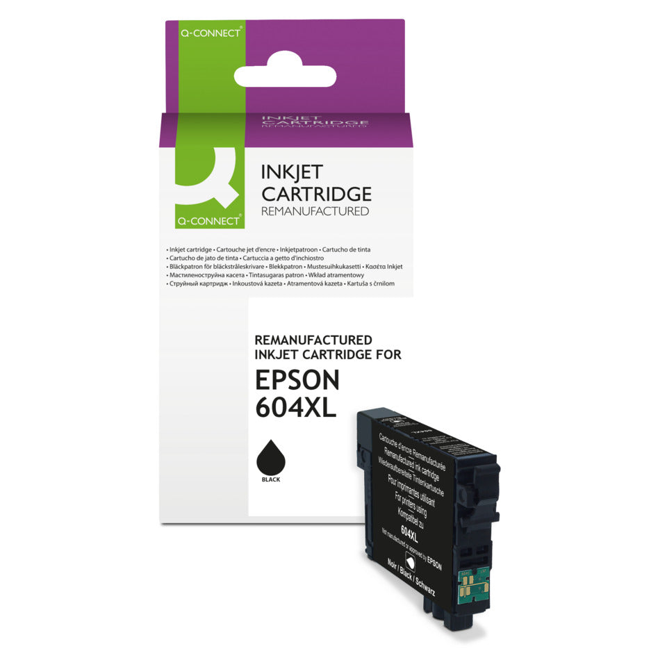 Inkjetpatrone ersetzt Epson 604XL, schwarz Q-CONNECT KF14243