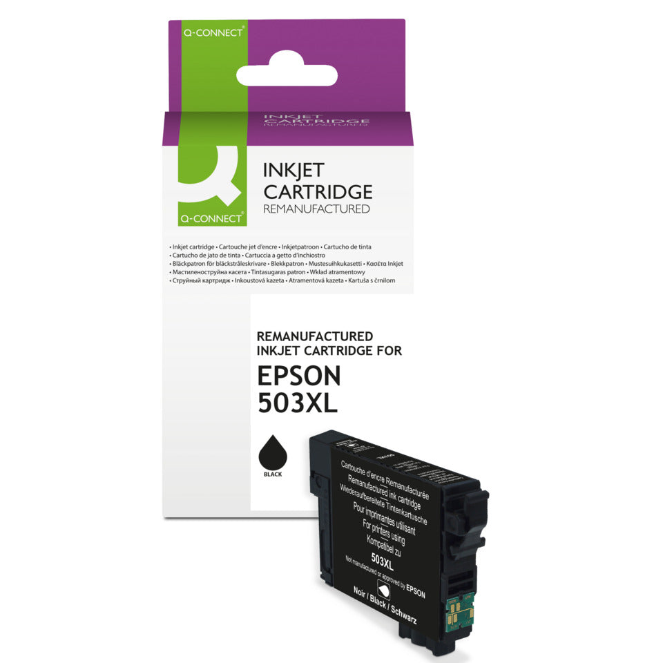 Inkjetpatrone ersetzt Epson 503XL, schwarz Q-CONNECT KF14239