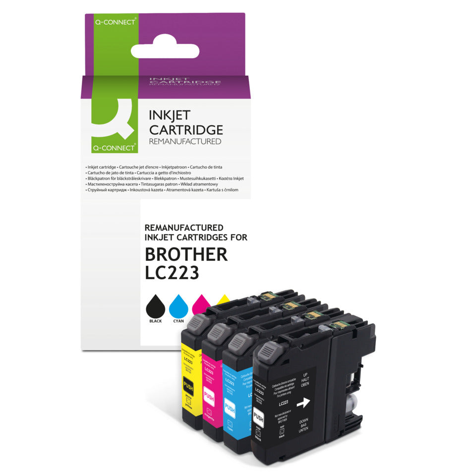 Inkjetpatrone ersetzt Brother LC223 Multipack Q-CONNECT KF14252