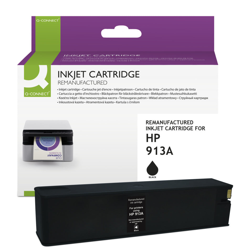 Inkjetpatrone ersetzt HP 913A, schwarz Q-CONNECT KF13992