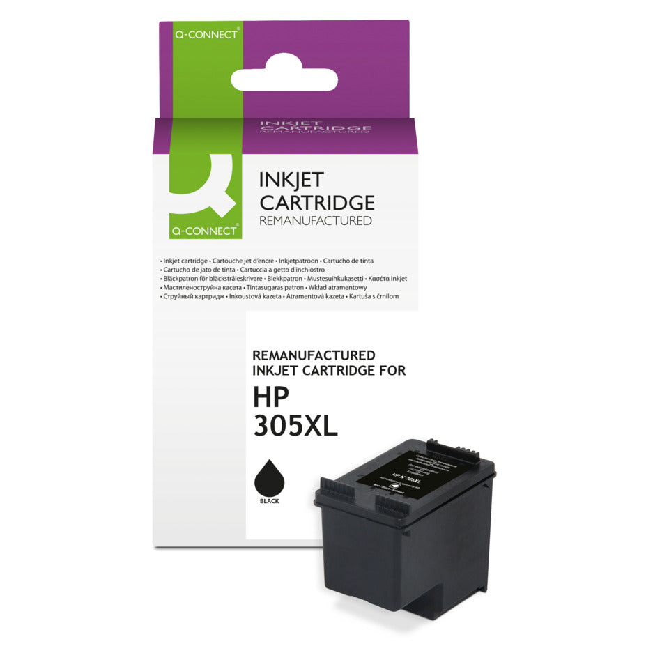 Inkjetpatrone ersetzt HP 305XL, schwarz Q-CONNECT KF13984