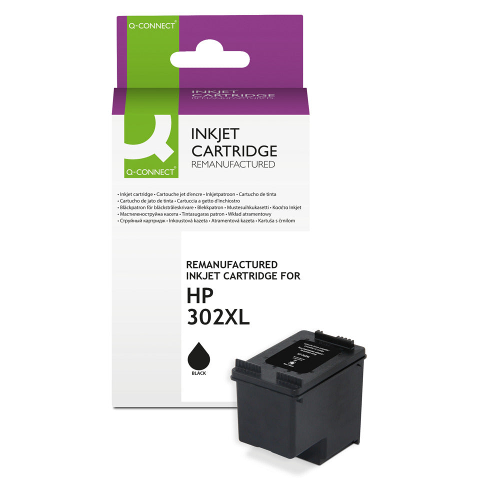 Inkjetpatrone ersetzt HP 302XL, schwarz Q-CONNECT KF13980