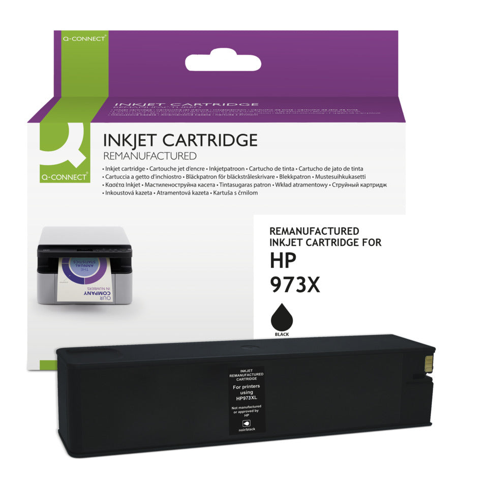 Inkjetpatrone ersetzt HP 973XL, schwarz Q-CONNECT KF13998