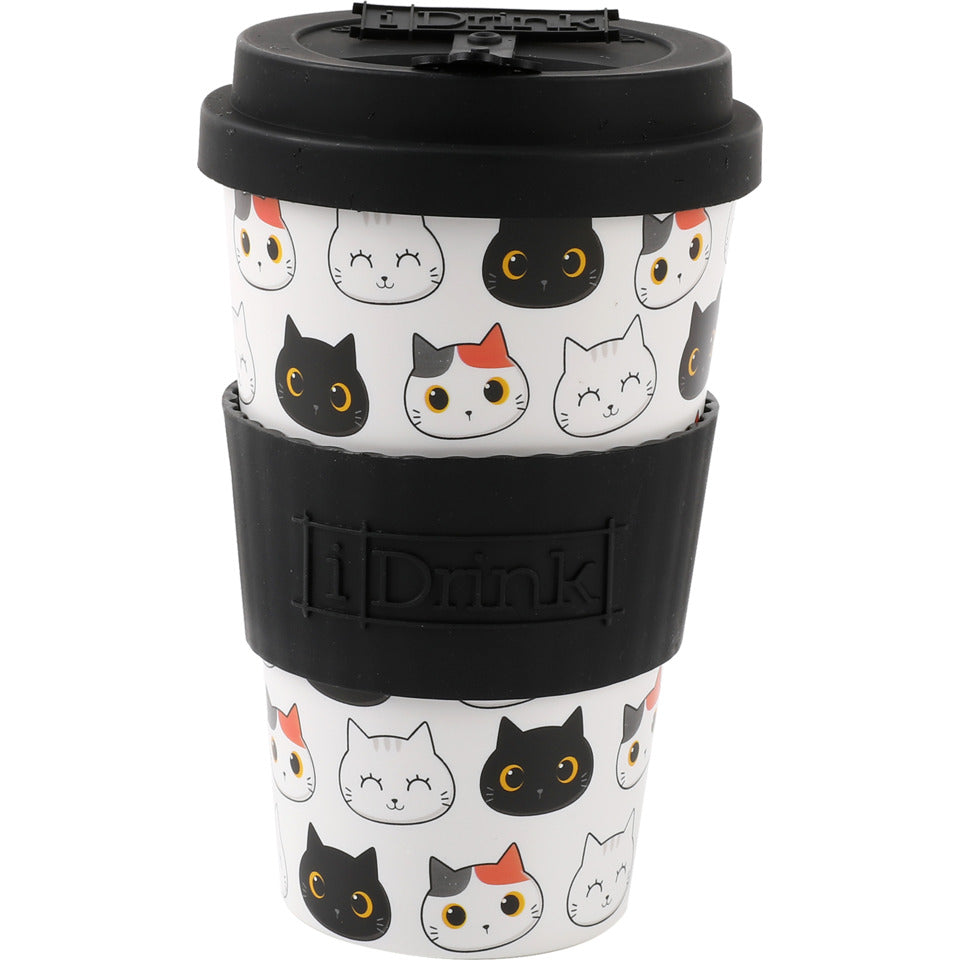 Becher to go Cats, 435ml, RPET ITOTAL ID5017 ITOTAL ID5017 435ml