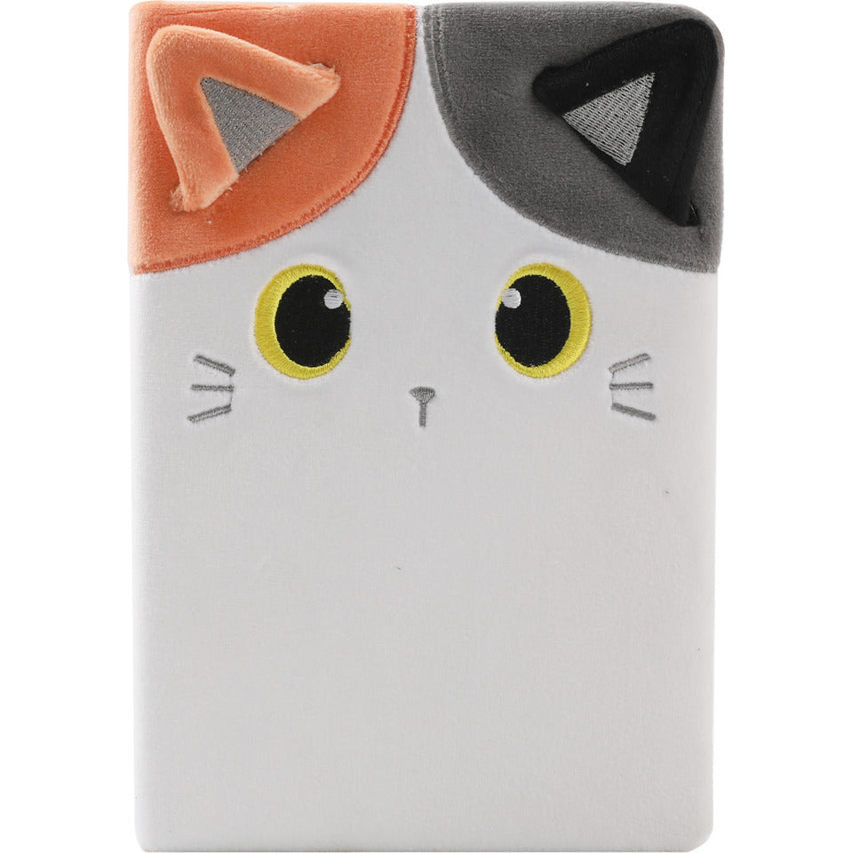 Notizbuch Orange Cats - Plüschbezug, A5, 48 Blatt, blanko ITOTAL XL2052B