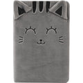 Notizbuch Grau Cats - Plüschbezug, A5, 48 Blatt, blanko ITOTAL XL2052C