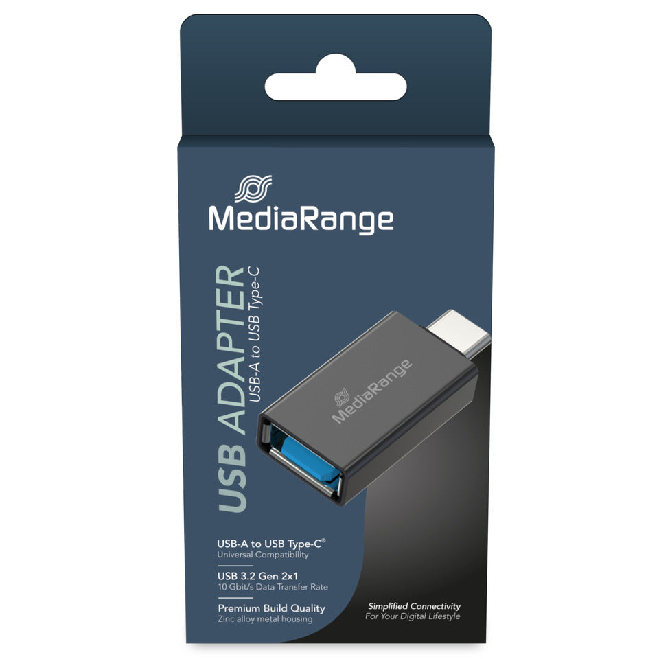 Adapter USB-A/USB-C 3.2, schwarz MEDIARANGE MRCS216