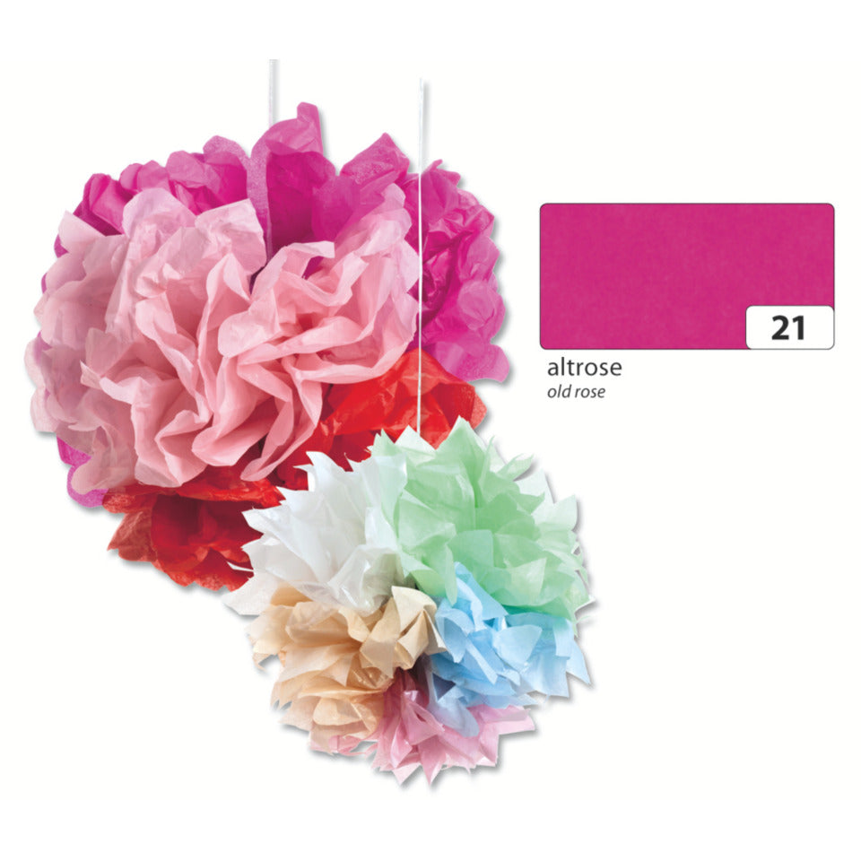 Blumenseide, 50 x 70 cm, 20g/m², 5 Bogen, altrosa (21) FOLIA 91021 FOLIA 91021  20g  5Bg