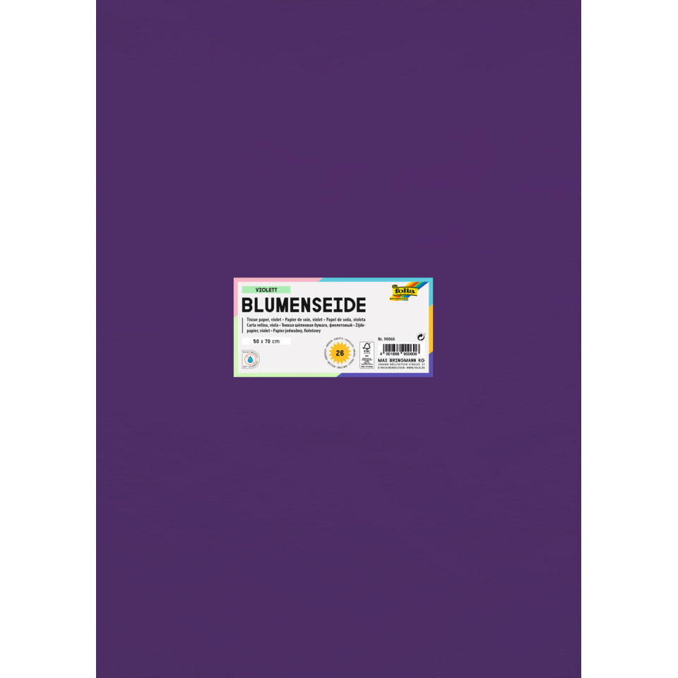 Blumenseide, 50 x 70 cm, 20g/m², 26 Bogen, violett (60) FOLIA 90060 FOLIA 90060   20g  26Bg