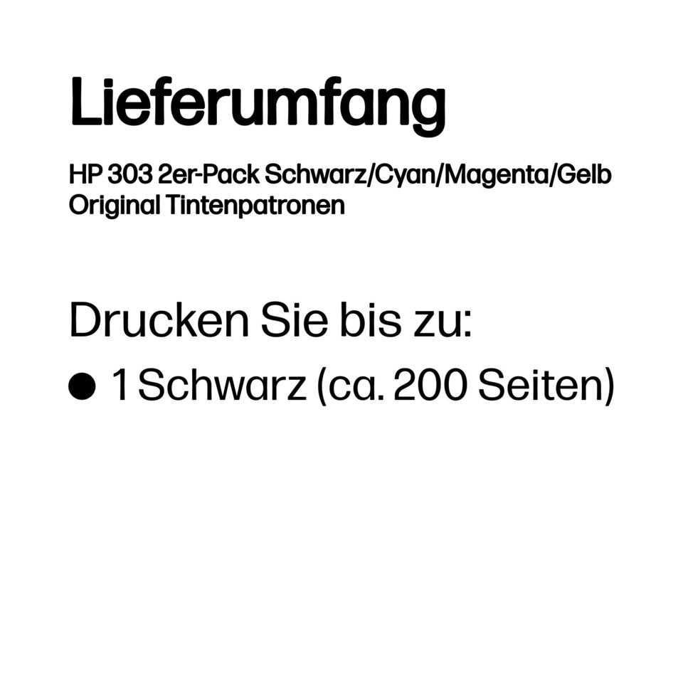 Combo Pack Nr.303 sw/3-fbg. HP 3YM92AE