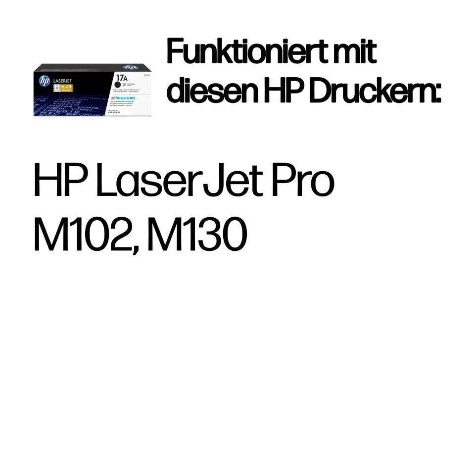 Lasertoner Nr. 17A, 1.600 Seiten, schwarz HP CF217A