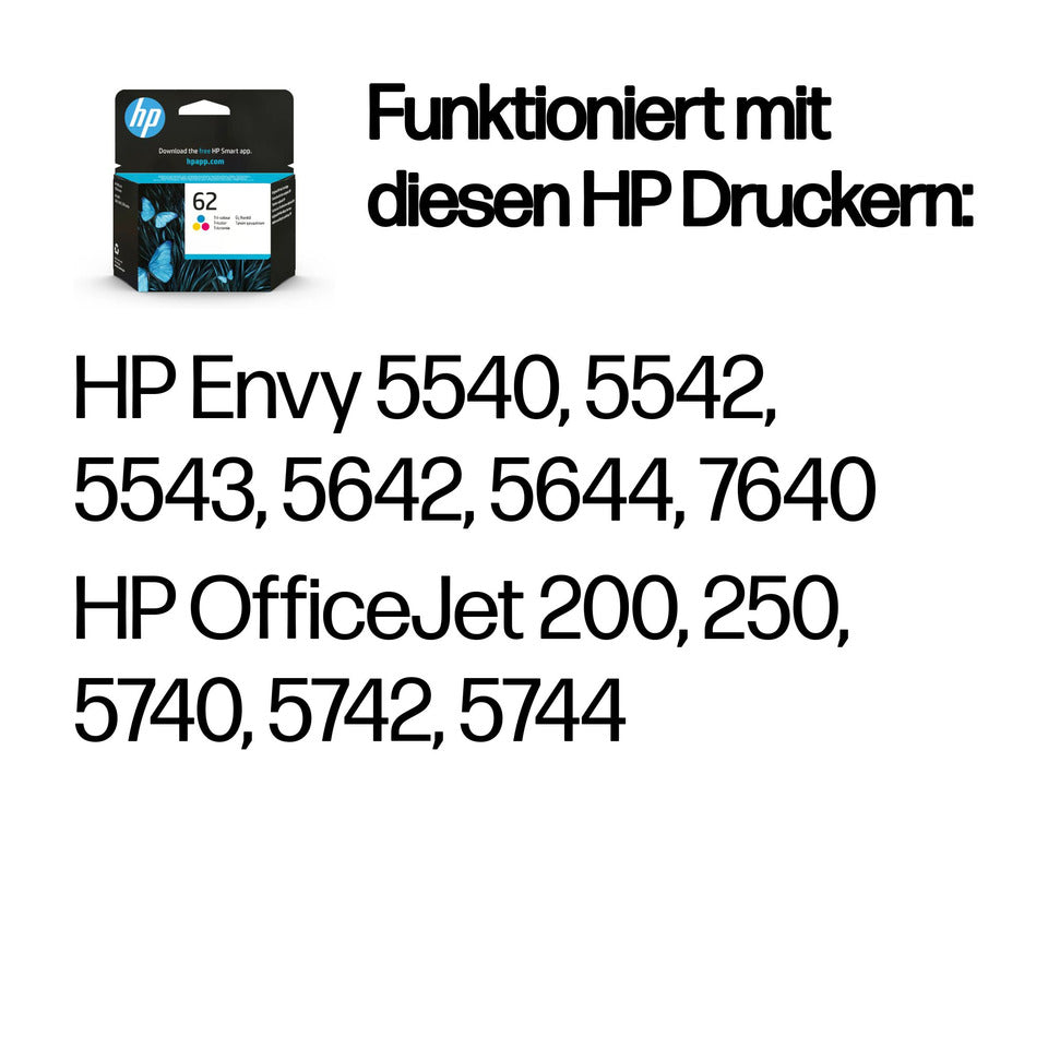 Inkjetpatrone Nr. 62 3.-fbg. HP C2P06AE