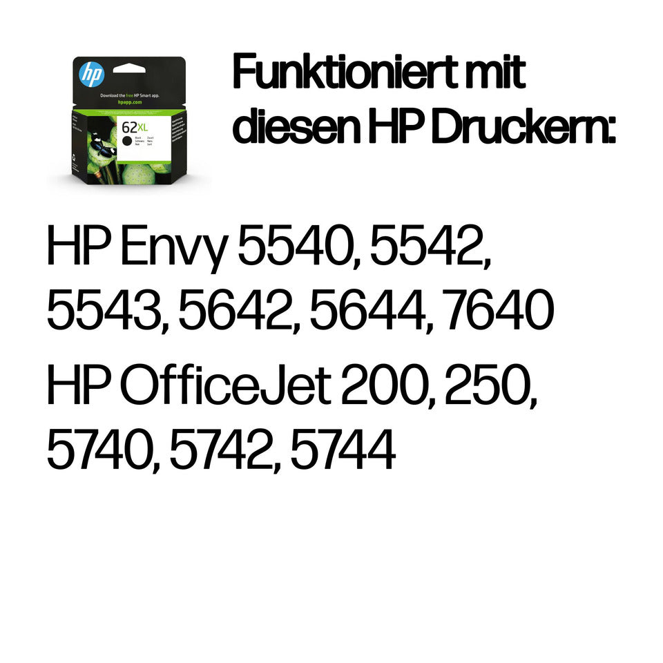Inkjetpatrone Nr. 62XL schwarz HP C2P05AE
