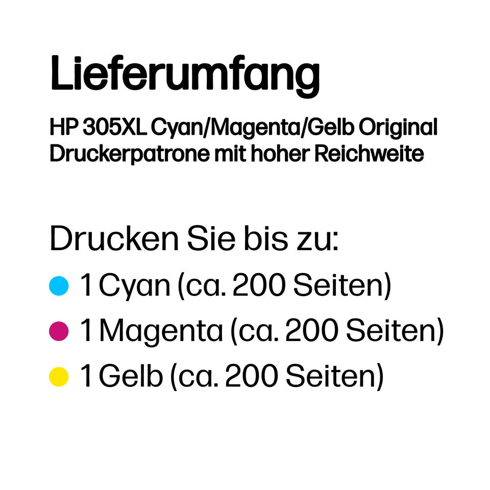 Inkjetpatrone Nr.305XL 3-farbig HP 3YM63AE