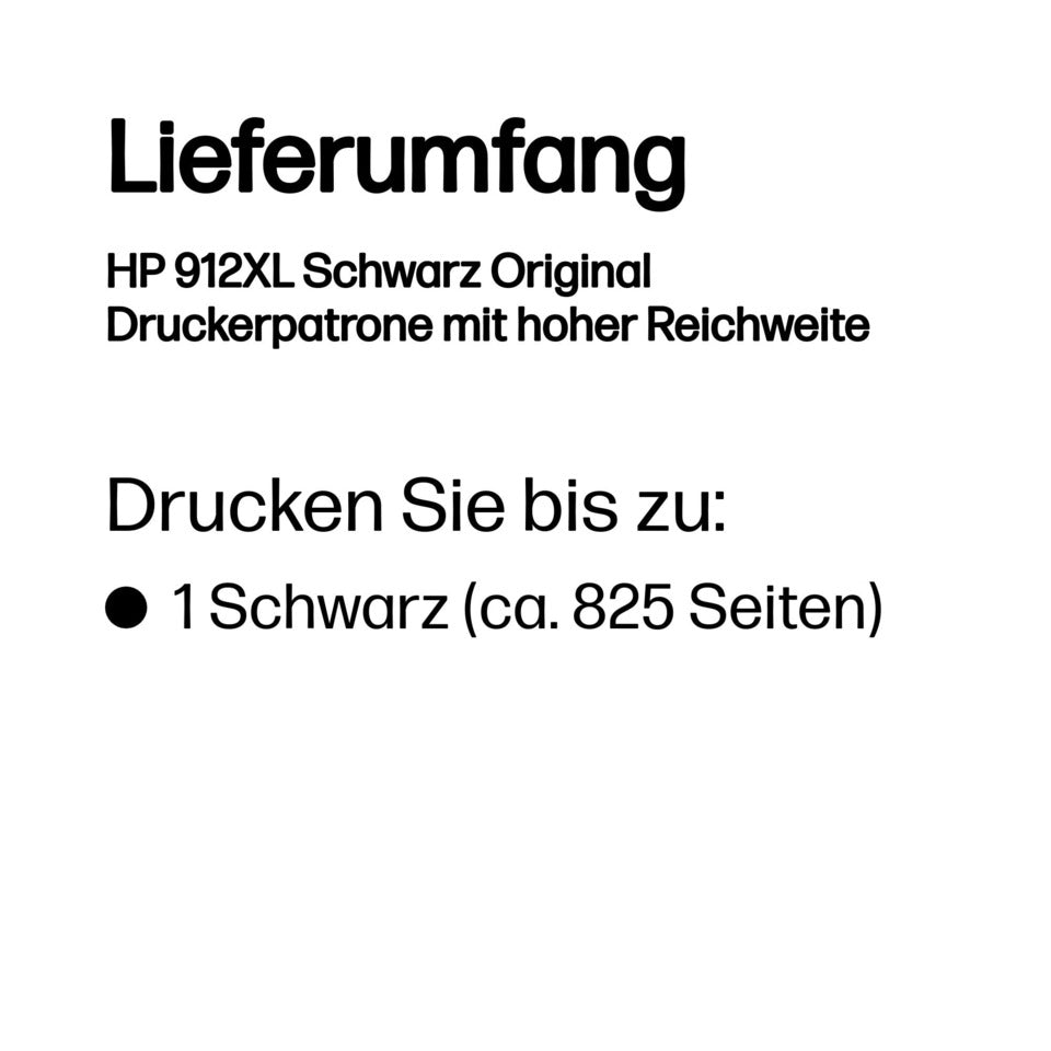 Inkjetpatrone Nr. 912XL schwarz HP 3YL84AE