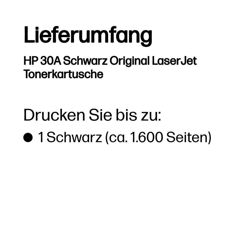 Lasertoner Nr. 30A, 1.600 Seiten, schwarz HP CF230A