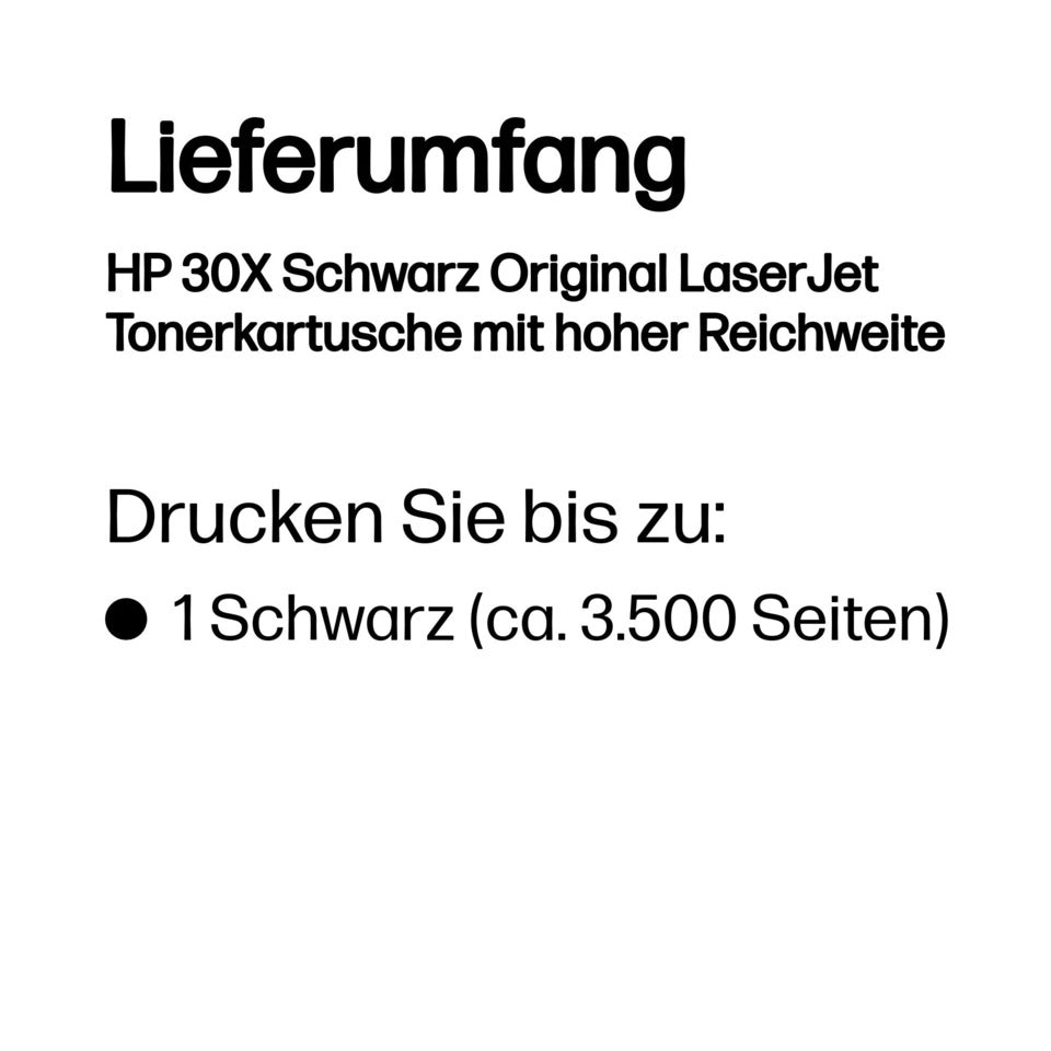 Lasertoner Nr. 30X, 3.500 Seiten, schwarz HP CF230X