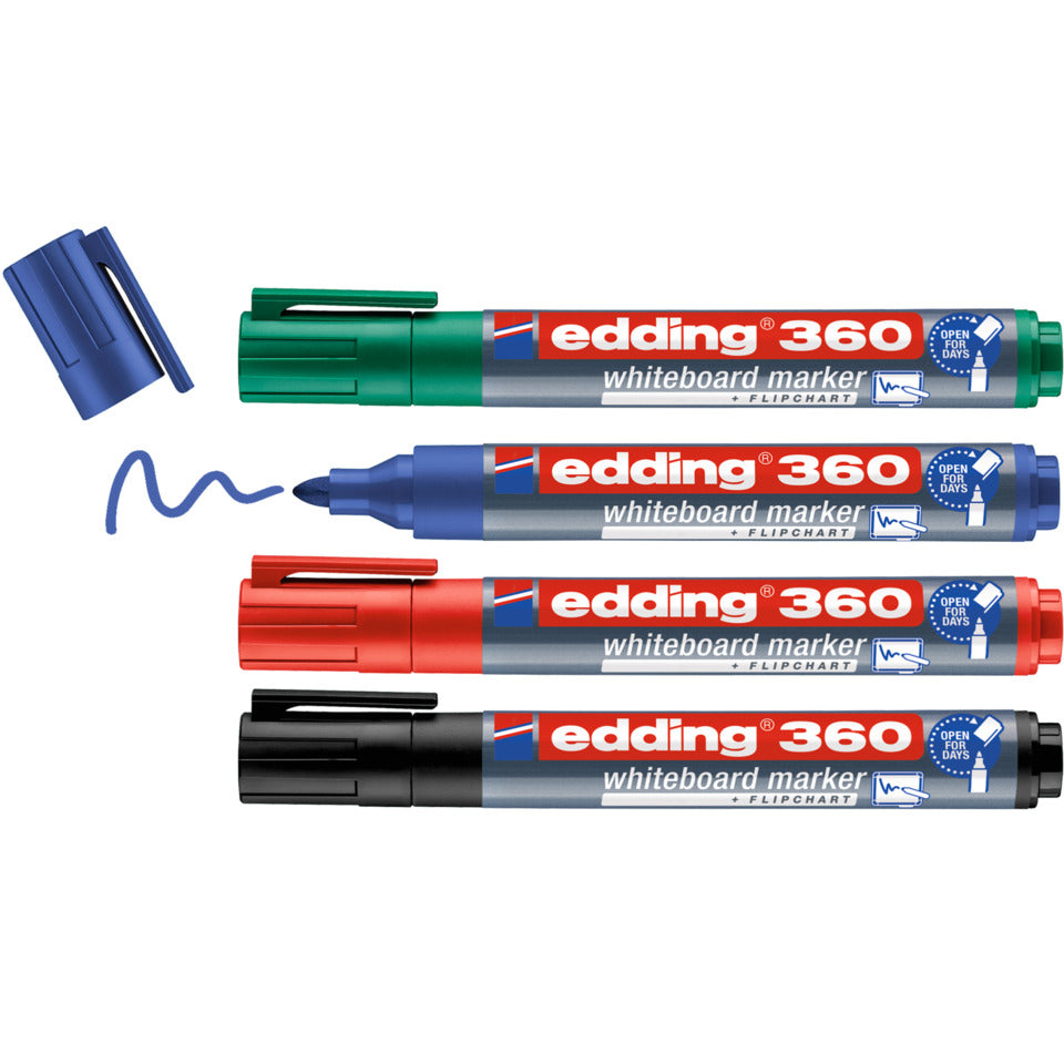 Whiteboardmarker 360, 1.5-3 mm, 4 Stück sortiert EDDING 360-4-2 EDDING 360-4-2 Kartonetui