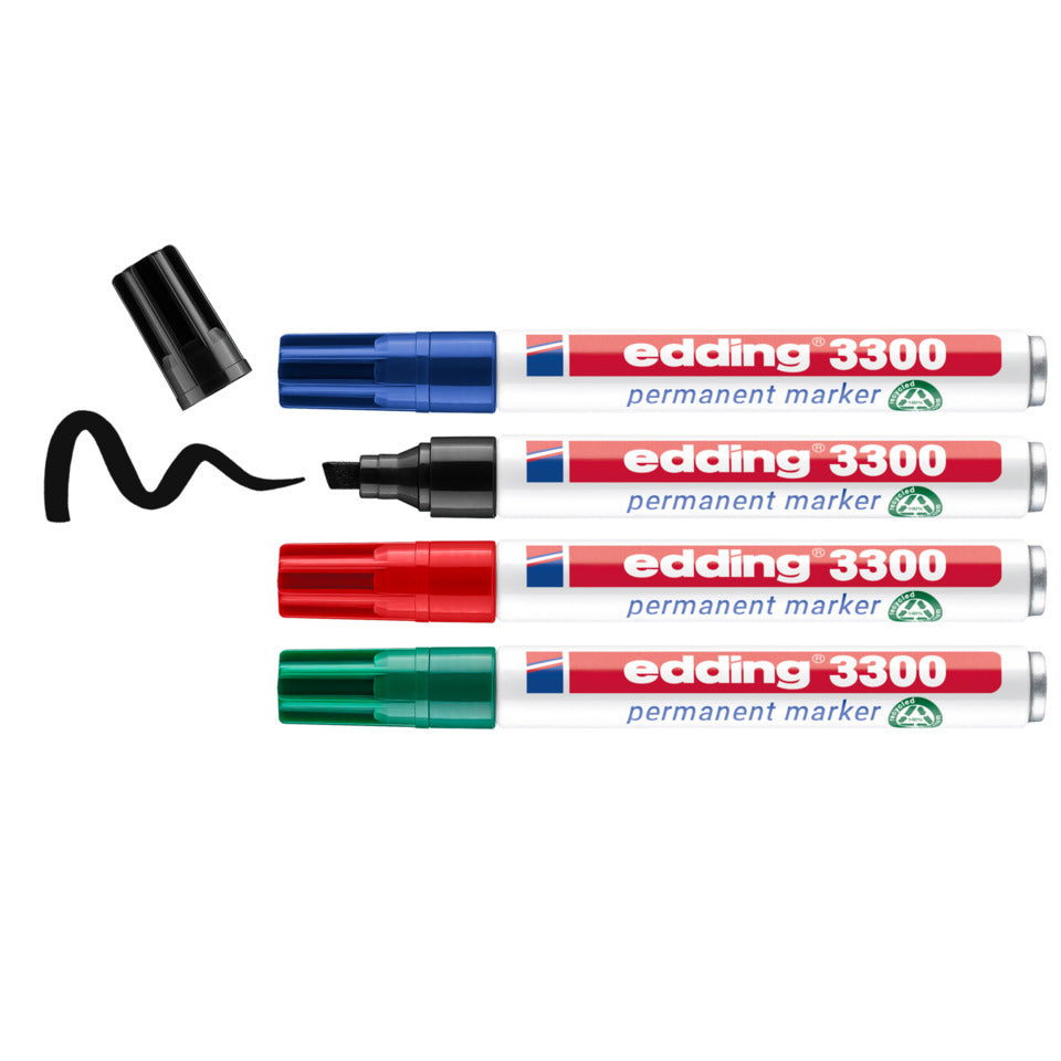Permanentmarkeretui 1-5 mm 3300 4Stück sortiert EDDING 4-3300-4-2 EDDING 4-3300-4-2 Kartonetui
