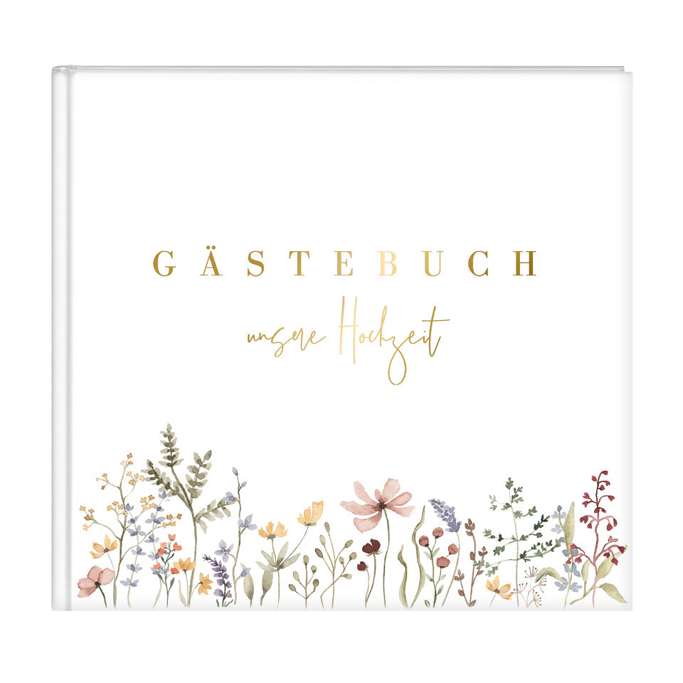 Hochzeits-Gästebuch Blütenliebe, 24,5 x 22,5 cm, 100 Seiten, weiß GOLDBUCH 50 044 GOLDBUCH 50 044 24,5x22,5cm