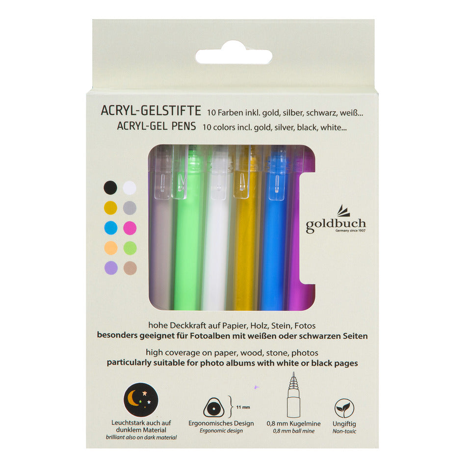 Acryl-Gelstift, 10 Stück GOLDBUCH 10 111 GOLDBUCH 10 111 10ST.