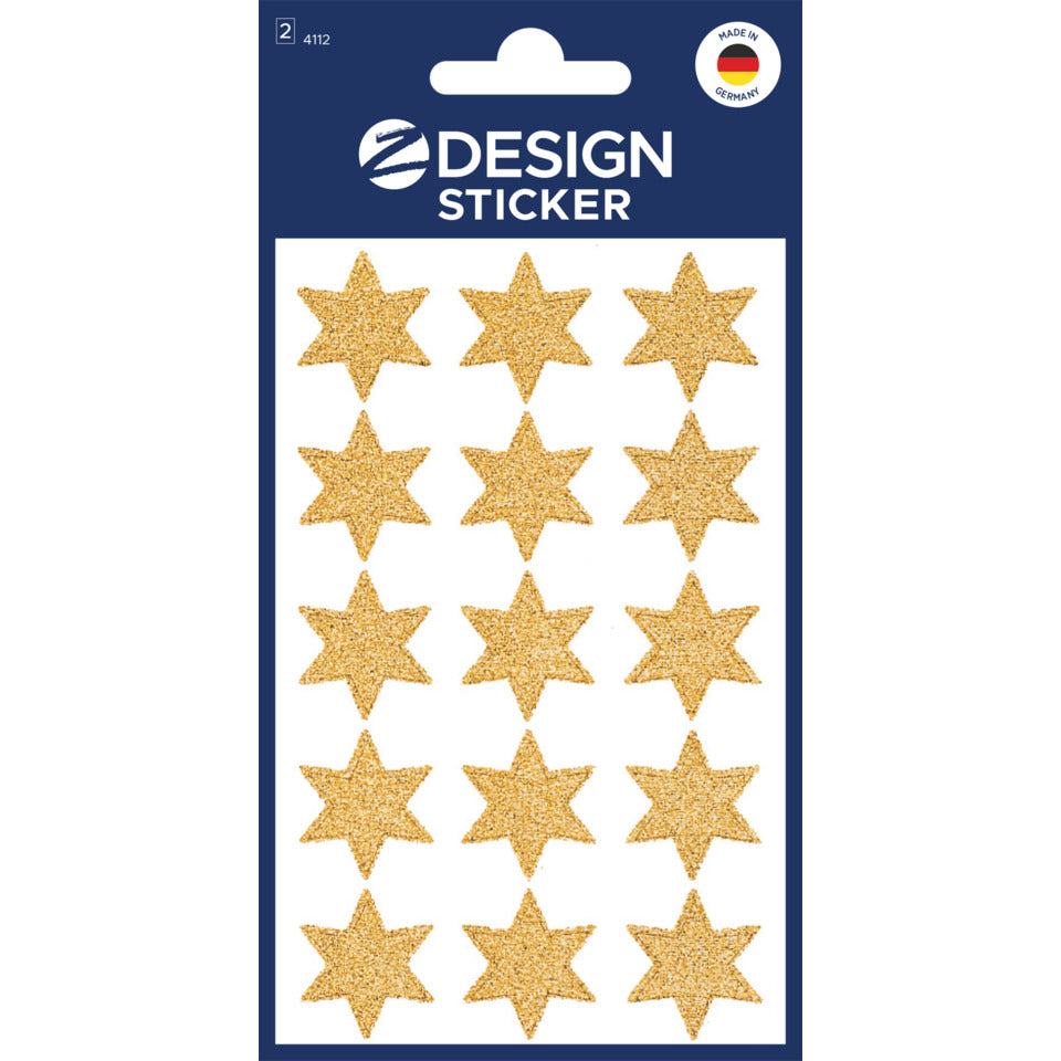 Weihnachtssticker Sterne, 21mm, 30 Stück AVERY ZWECKFORM 4112 ZWECKFORM 4112 gold