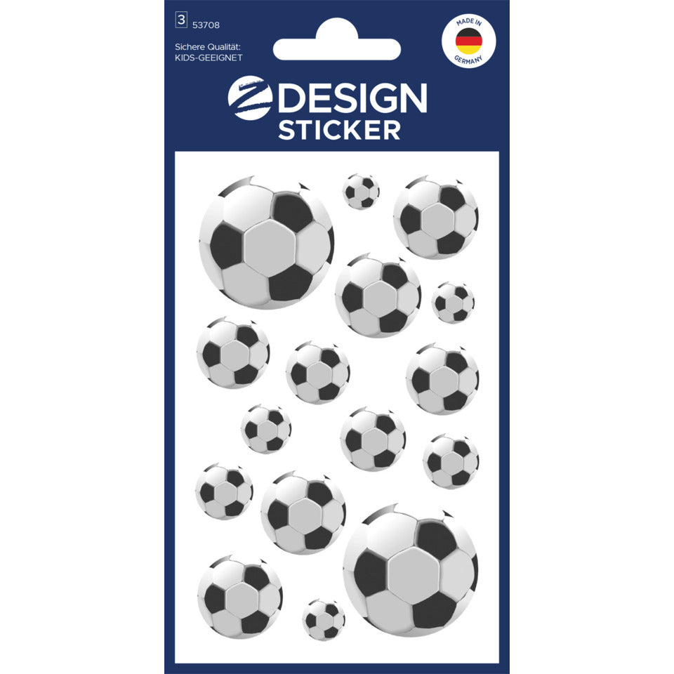Schmucketikett Fußball, 48 Stück AVERY ZWECKFORM 53708