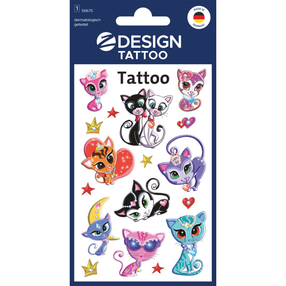 Tattoos Cats DeLuxe, 17 Stück AVERY ZWECKFORM 56675