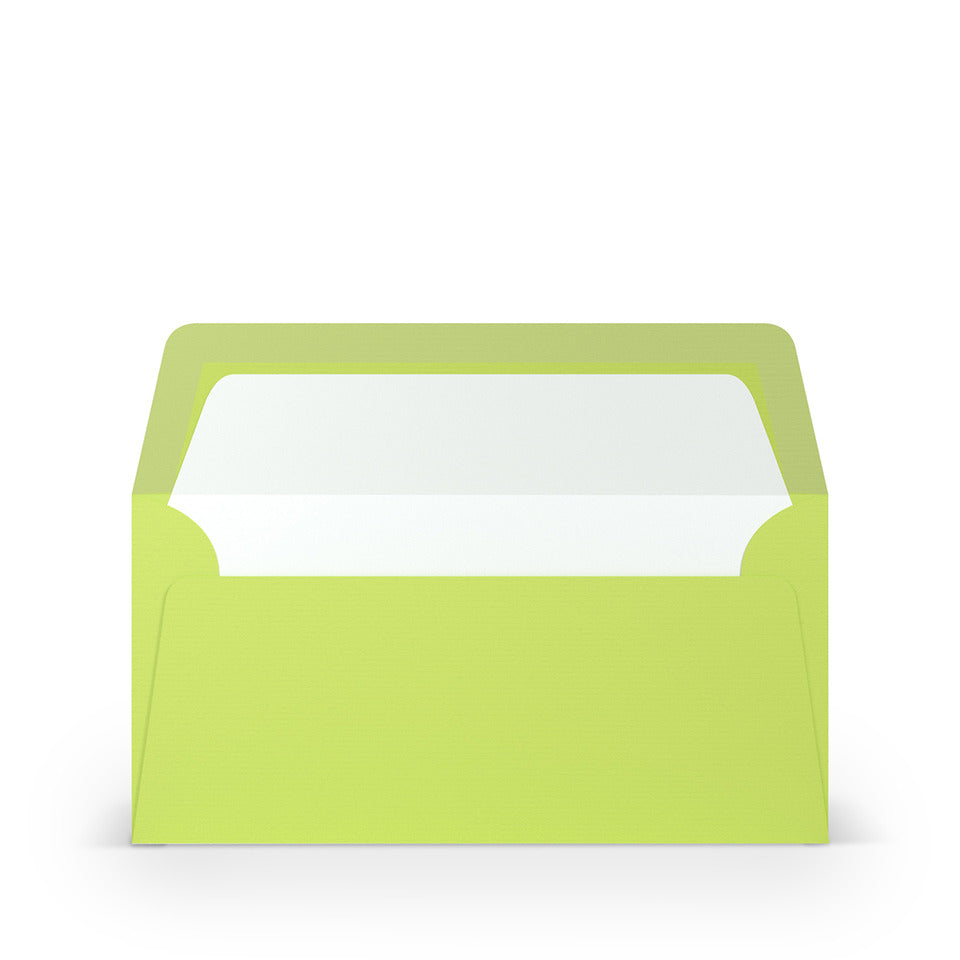 Briefumschlag Paperado, DIN lang, 100g/m², SF, 
nassklebend, maigrün RÖSSLER 16400222 RÖSSLER 16400222   110x220mm gerippt