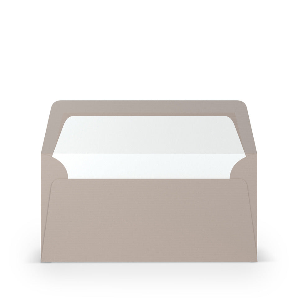 Briefumschlag Paperado, DIN lang, 100g/m², SF, nassklebend, taupe RÖSSLER 16400249 RÖSSLER 16400249  110x220mm gerippt