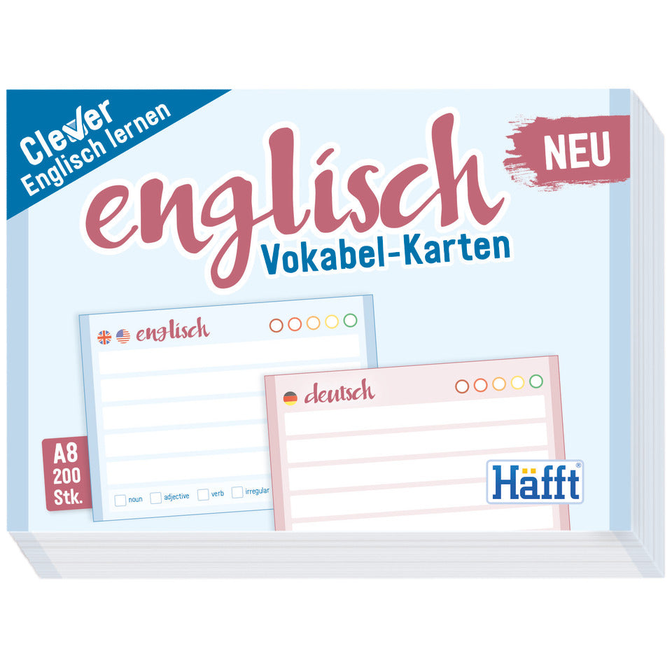 Vokabel-Karten Englisch, A8, 200 Stück HÄFFT 5268-7