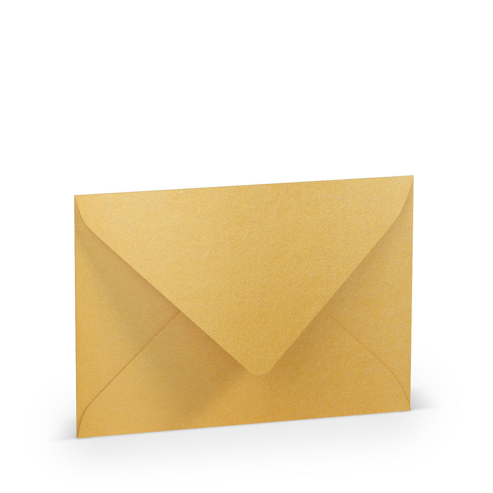 Briefumschlag Paperado, C6, 100g/m², nassklebend, gold metallic RÖSSLER 16400575 RÖSSLER 16400575   114x162mm