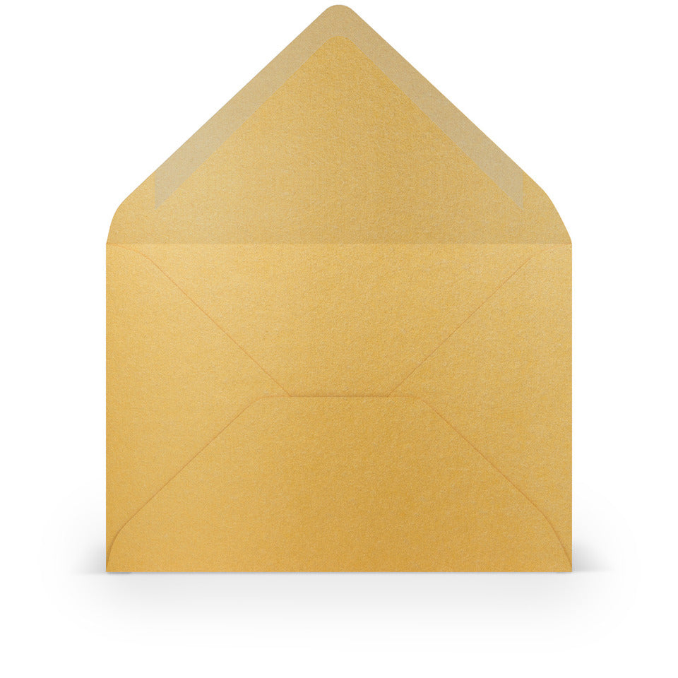 Briefumschlag Paperado, C6, 100g/m², nassklebend, gold metallic RÖSSLER 16400575 RÖSSLER 16400575   114x162mm
