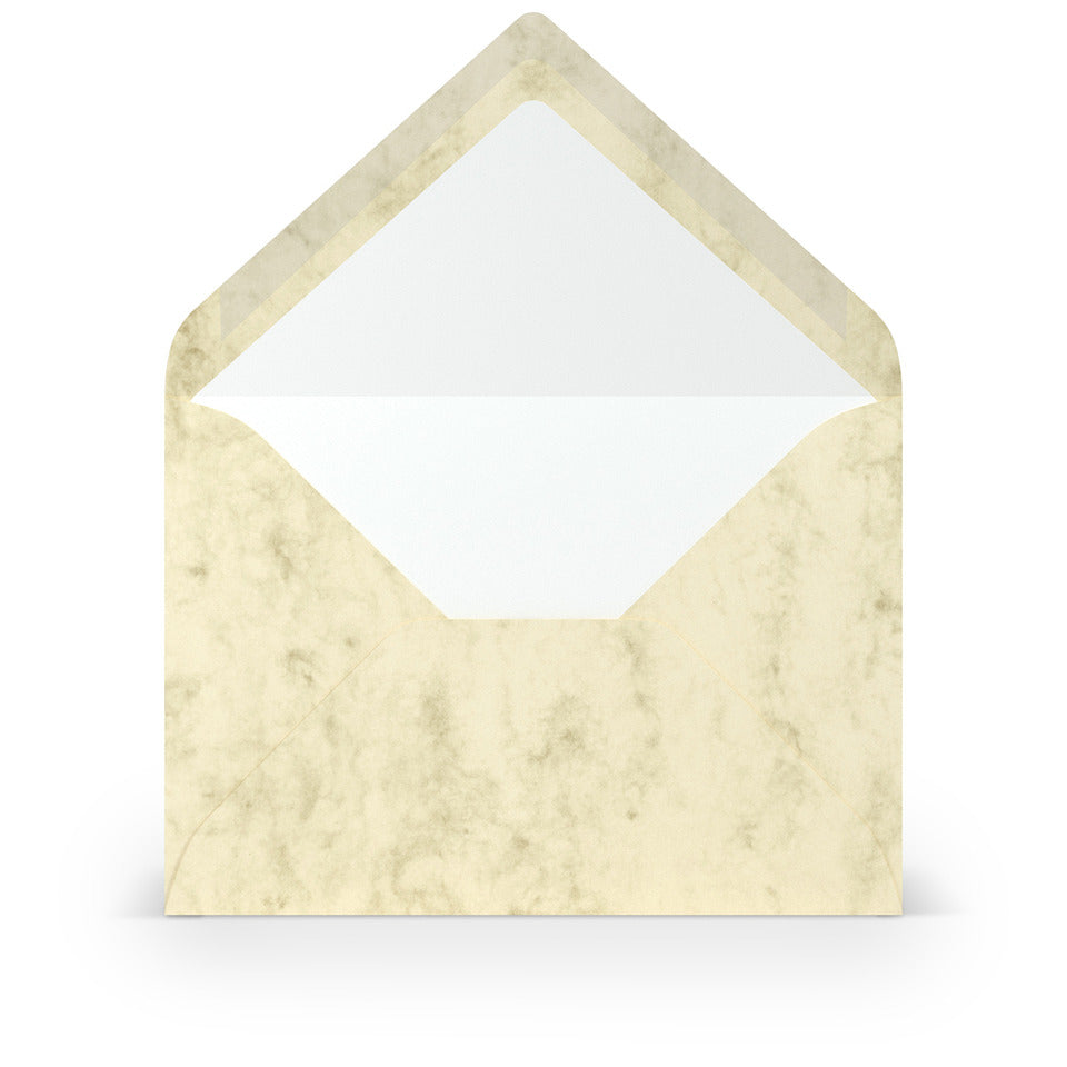 Briefumschlag Paperado, B6, 100g/m², SF, nassklebend, chamois marmora RÖSSLER 16402006 RÖSSLER 16402006    125x176mm gerippt