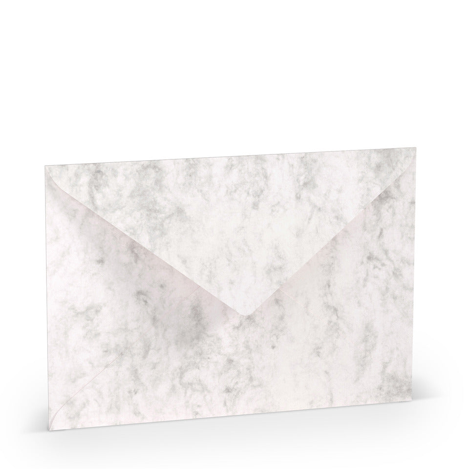 Briefumschlag Paperado, C5, 100g/m², SF, nassklebend, grau marmora RÖSSLER 16401114 RÖSSLER 16401114  157x225mm  gerippt