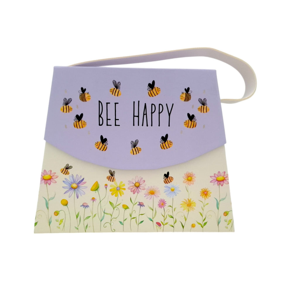 Geschenkbox-Tasche Biene Bee Happy, 16,5 x 12 x 6,5 cm HERGO 5831 HERGO 5831 16,5x12x6,5cm