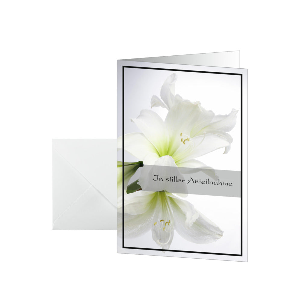 Trauerkarte Design Amaryllis, 10+10 Stück SIGEL DS006 SIGEL DS006 Trauer