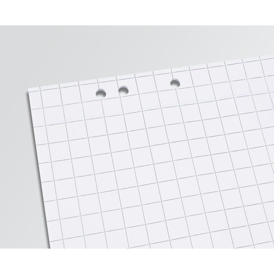 Flipchartblock, 68 x 98 cm, 80g/m², 5 Stück á 20 Blatt, kariert, weiß SIGEL MU165 SIGEL MU165 68x98cm 80g