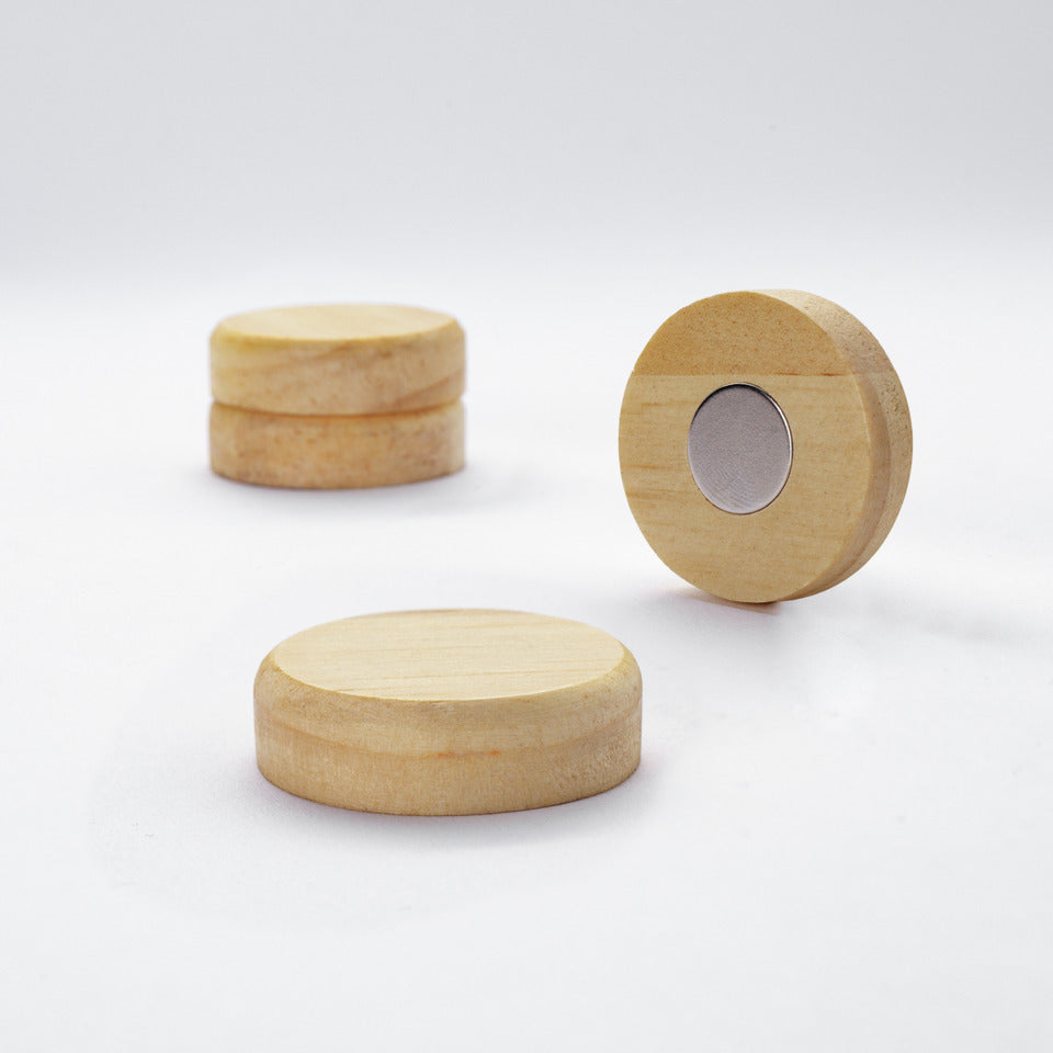 Magnet, rund, Pinienholz, Ø33mm, 4 Stück SIGEL BA210 SIGEL BA210 Ø33x9 mm