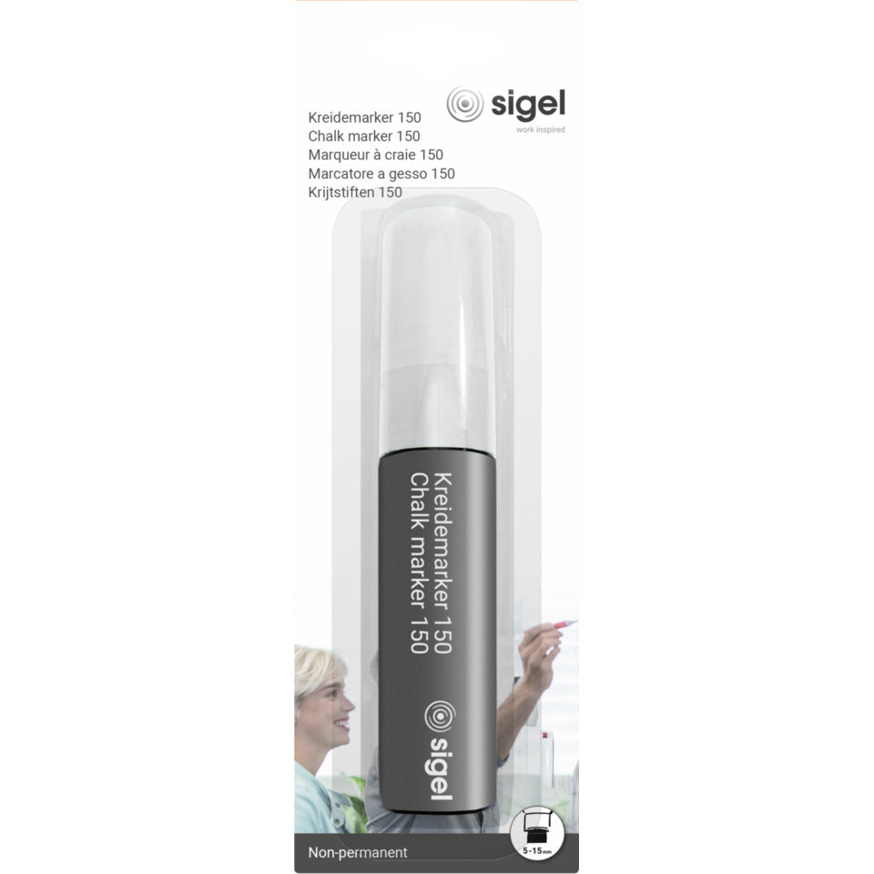 Kreidemarker 150, 5-15mm, Keilspitze, weiß SIGEL BA171 SIGEL BA171 Keilspitze 150